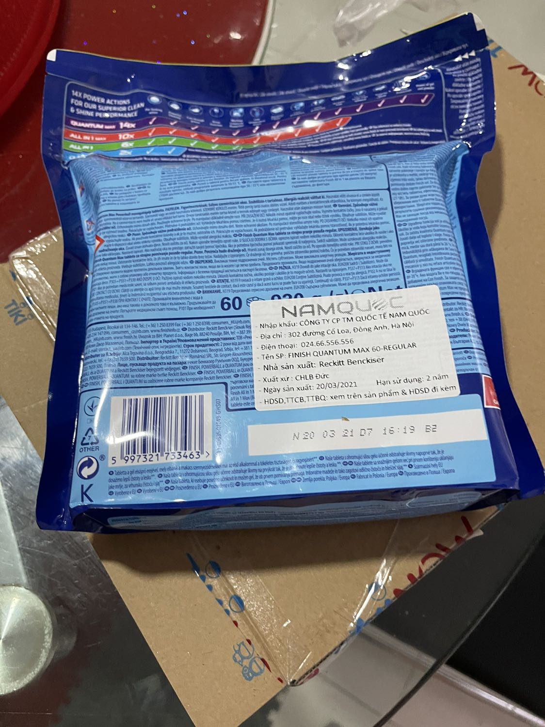 Tikinow giao hàng rất kịp thời, đóng gói cẩn thận. Hàng đóng gói nguyên túi có xuất xứ rõ ràng và hsd dài. Hy vọng khi sử dụng tôi cũng sẽ hài lòng