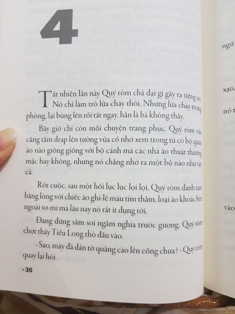 Sách hay. Giấy in đẹp chống mỏi mắt, chữ in rõ ràng, dễ đọc.