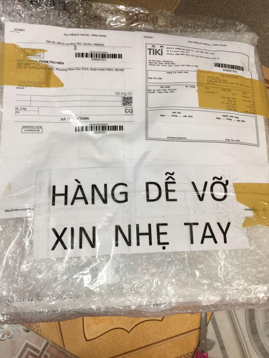 Hàng đc đóng gói cẩn thận. Giao hàng đúng hẹn. Chất lượng thì chưa sd nên chưa đánh giá đc.
