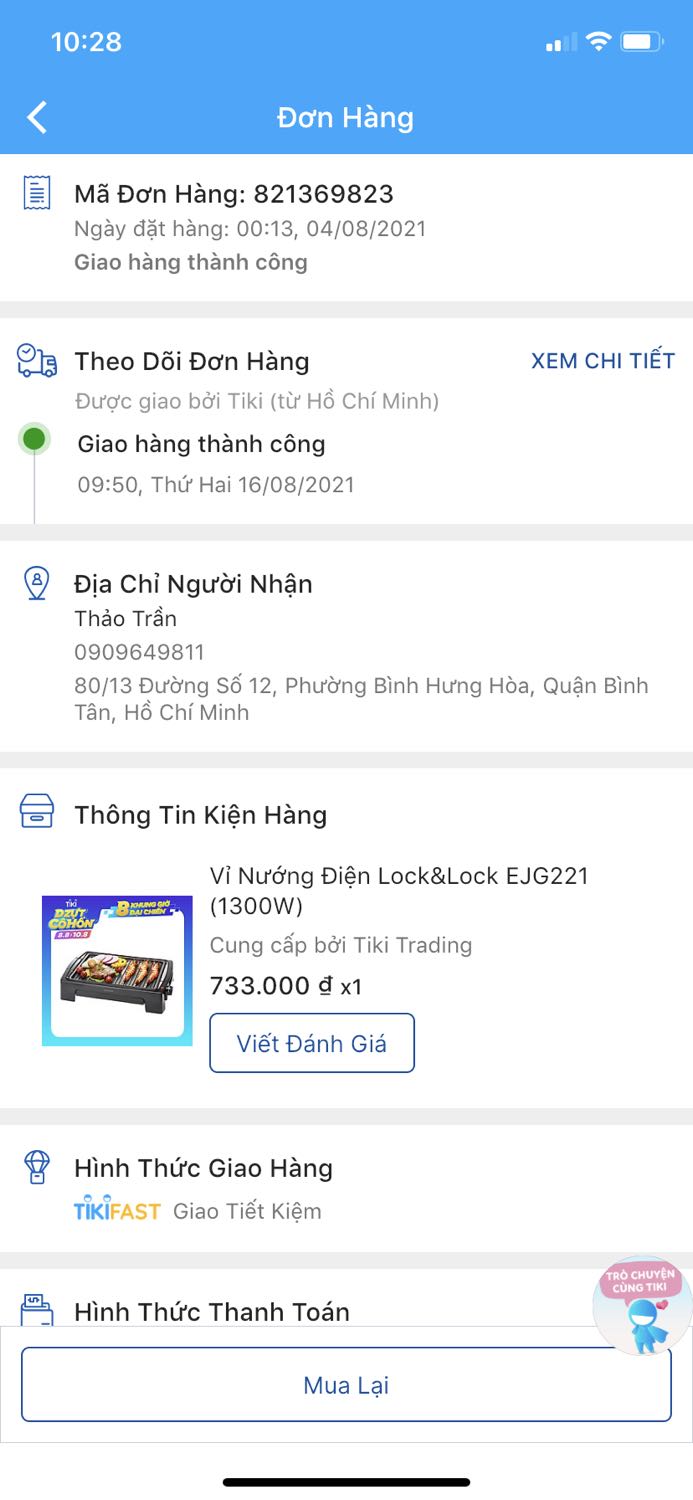 Mình ko hài lòng nha
Do tin tưởng mua trên tiki tranding nên mình thanh toán tiền rồi với mang vô nhà kiểm tra thì lấy nút vặn bị hư, ko có con vích hay j đính kèm theo để gắn vào lun hay sao ấy.
Mình gửi *** gọi điện tổng đài số *** nhưng đều k có ai nghe máy, cứ bảo tổng đài viên bận miết thôi. Hic
Mong sớm được tiki phản hồi và đổi trả cho mình sớm