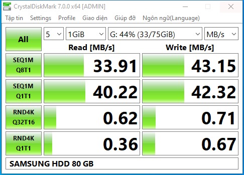 Sản phẩm đóng gói cẩn thận, rất đẹp, nguyên hộp.
Hàng đẹp, kèm theo đầy đủ cáp USB 3.0 và nguồn cấp.
Dễ sử dụng: tháo nắp đơn giản, cắm vào là chạy;
Đã kiểm tra bằng phần mềm CrystalDiskMark 7 và 8 Beta2 thấy chạy tốt, êm, thoát nhiệt tốt. Sản phẩm đóng gói cẩn thận, rất đẹp, nguyên hộp.
Hàng đẹp, kèm theo đầy đủ cáp USB 3.0 và nguồn cấp.
Dễ sử dụng: tháo nắp đơn giản, cắm vào là chạy;
Đã kiểm tra bằng phần mềm CrystalDiskMark 7 và 8 Beta2 thấy chạy tốt, êm, thoát nhiệt tốt.