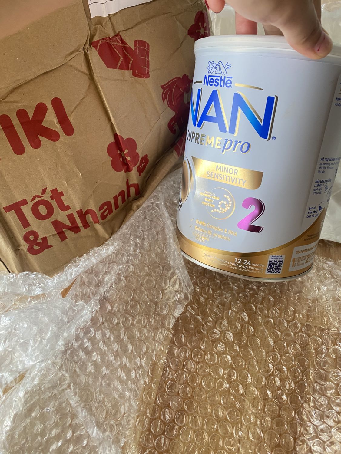 sữa k thơm như những sữa khác nhưng bé dị ứng uống ok. vị sữa béo dễ uống