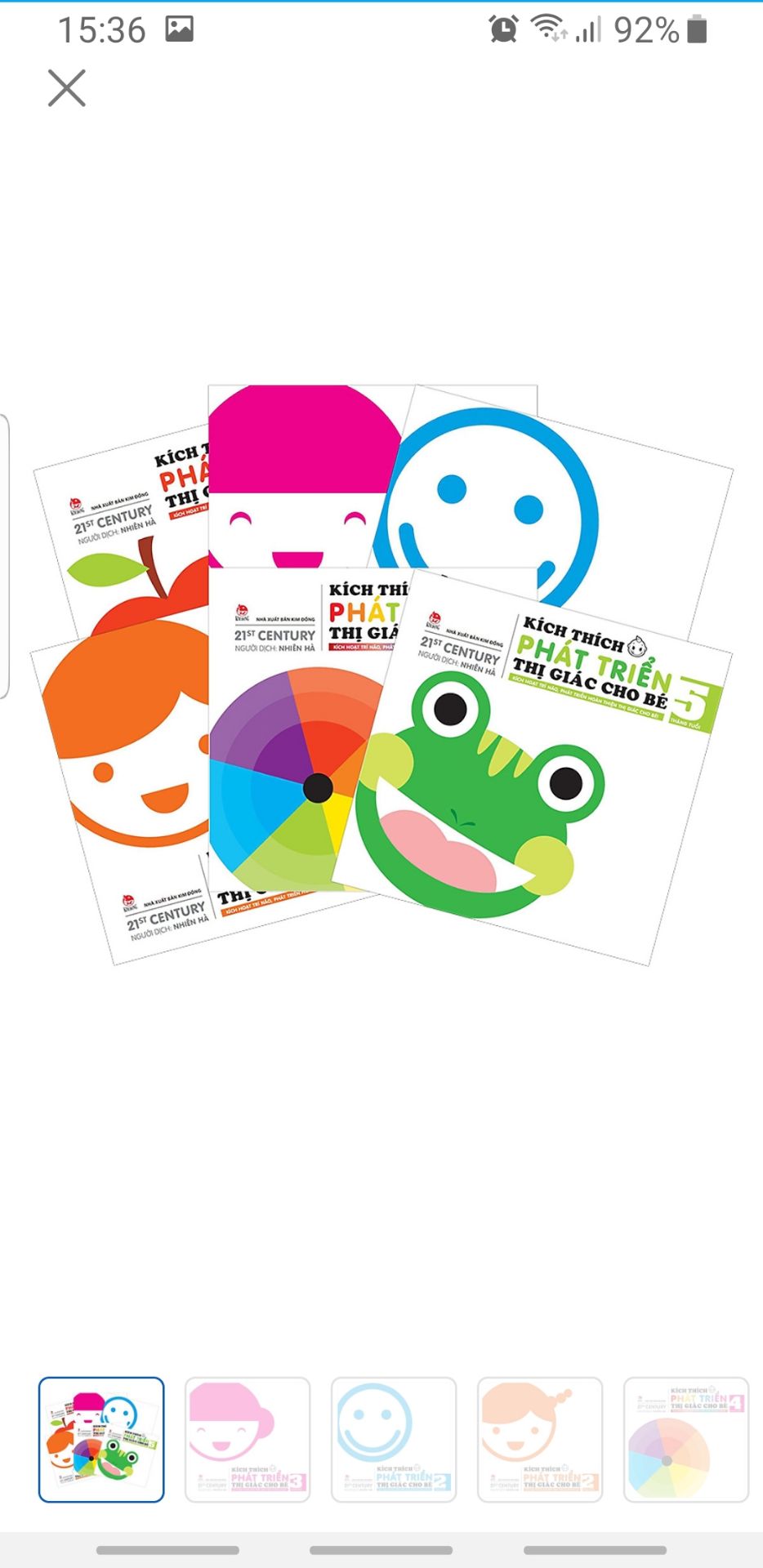 1 bộ sách rất nên mua cho các mẹ vừa sinh e  bé để kích thích thị giác cho bé. sách phân theo từng tháng tuổi. màu sắc tươi . sáng rõ nét và kích thích. giấy khổ to dễ treo tường. tiki giao hàng nhanh và có trách nhiệm