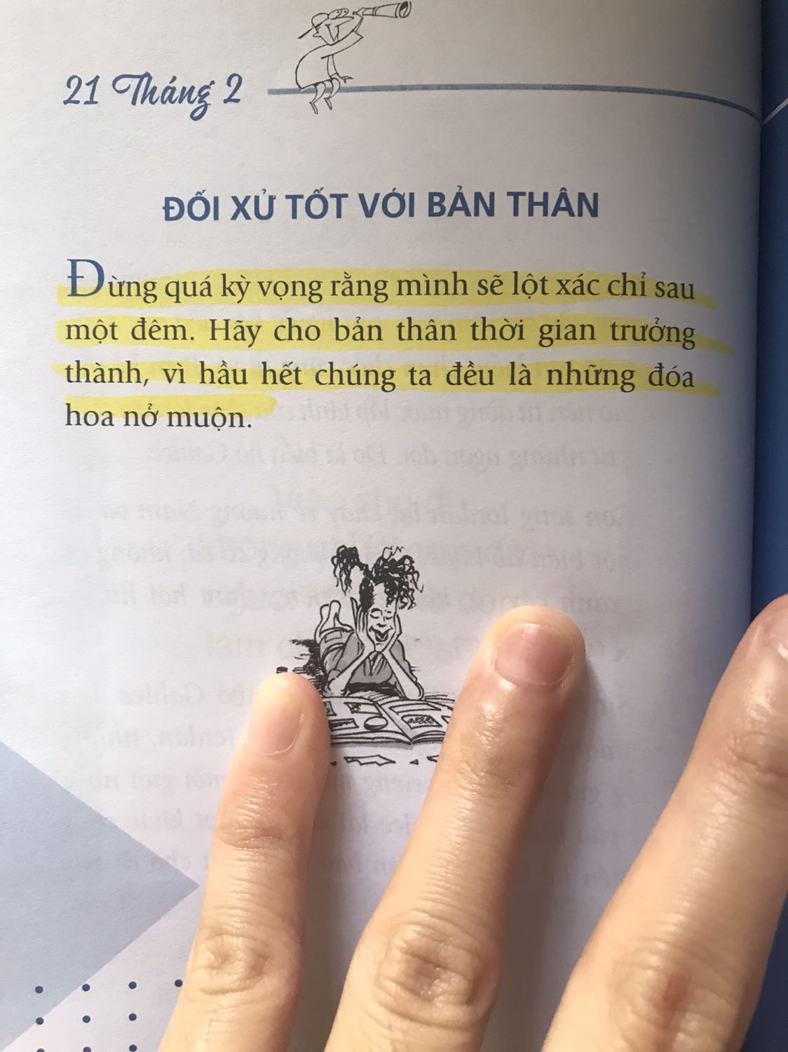 Với lứa tuổi đang trong giai đoạn trường thành như mình thì cuốn sách này thật sự rất cần thiết. Ngoài 7 nguyên tắc ra thì tác giả còn đưa ra những quan điểm và cách xây dựng thoi quen nữa.Cuốn này khổ nhỏ nên cực kì tiện dụng khi cầm theo