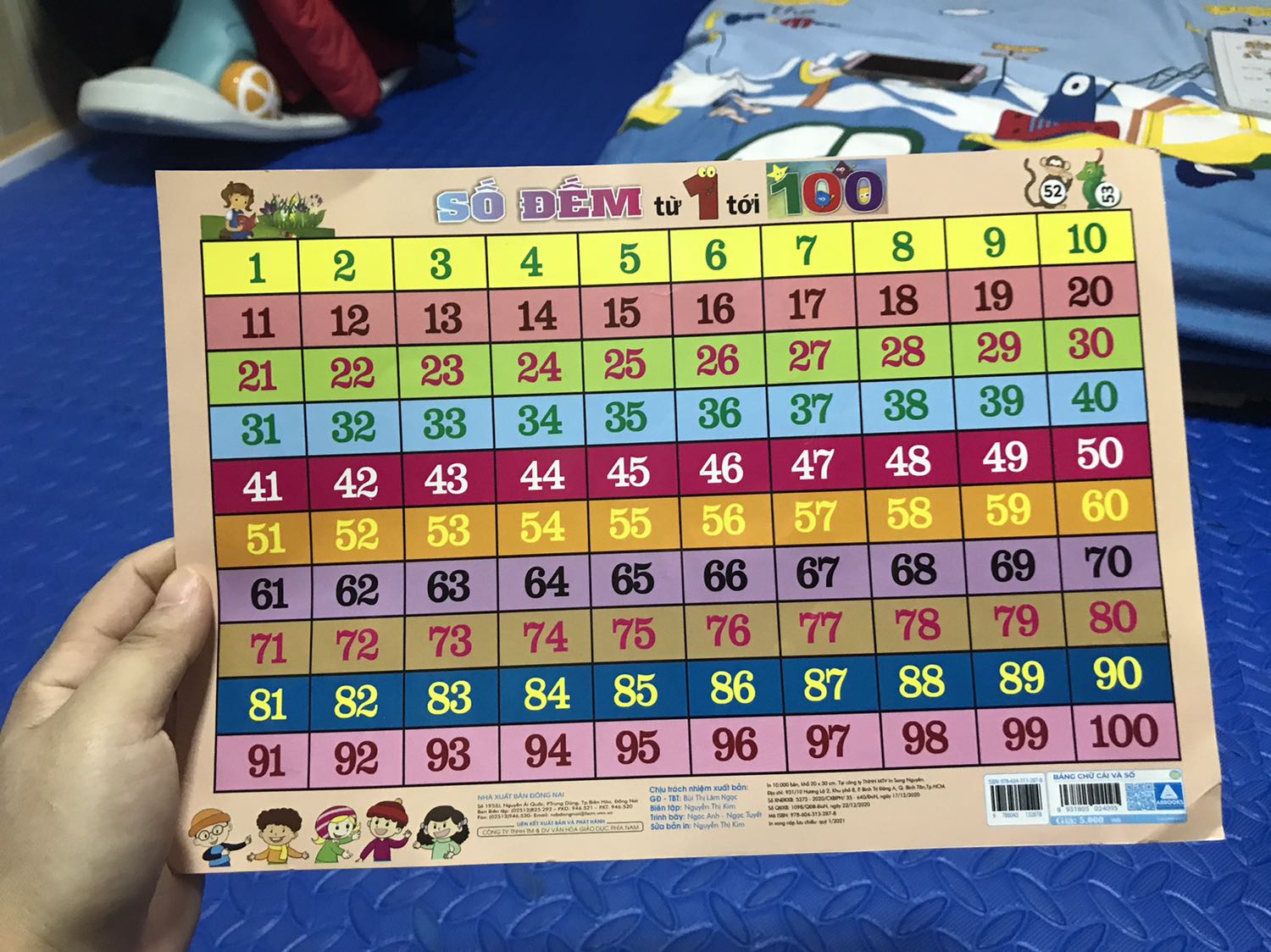 Shop đóng gói cẩn thận. Bảng to như bảng đen của học sinh. Chữ và số to. Rõ nét. 5k 1 bảng.