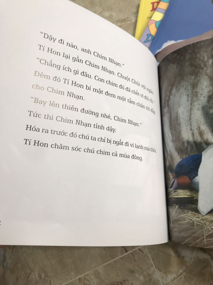Sách vẽ phong cách hoạt hình hiện đại. Lời văn ngắn gọn. Mình chỉ thắc mắc sao là “phỏng theo truyện cổ Andersen”.