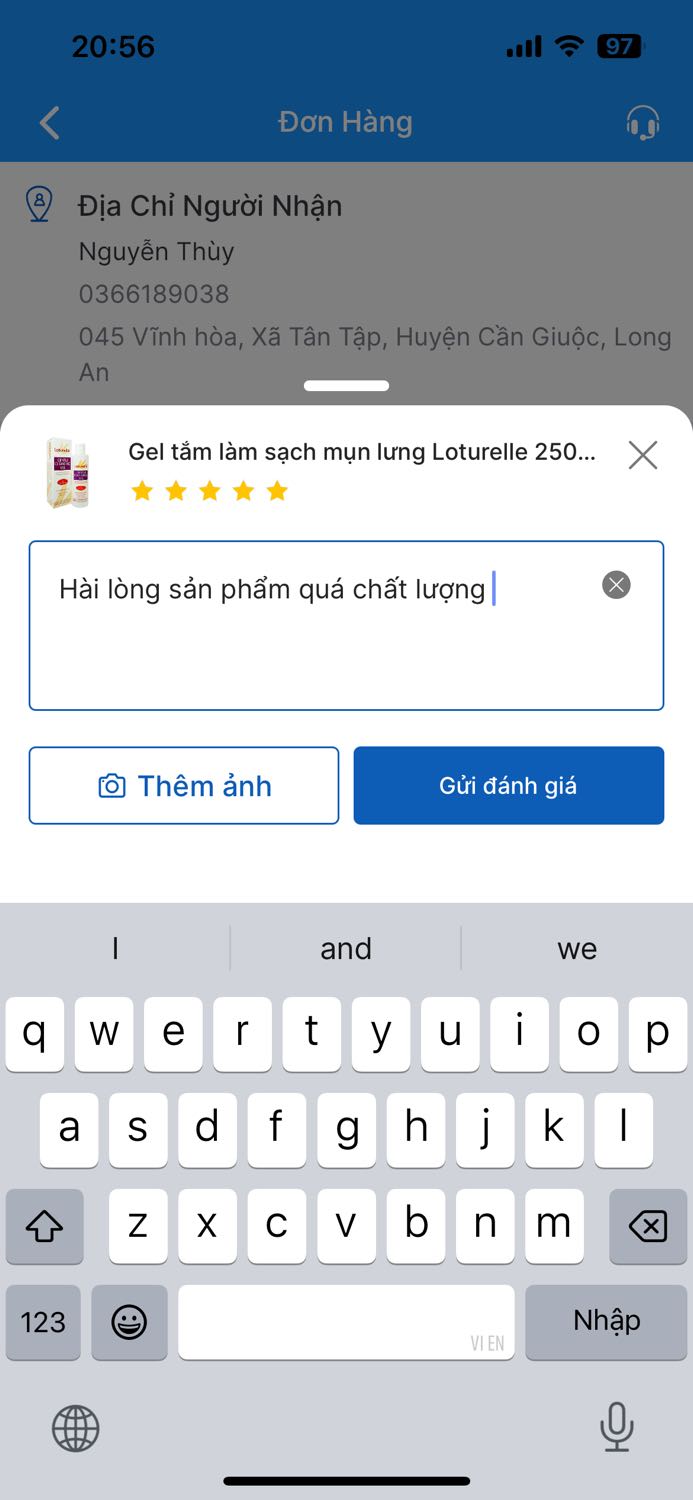 Hài lòng sản phẩm quá chất lượng