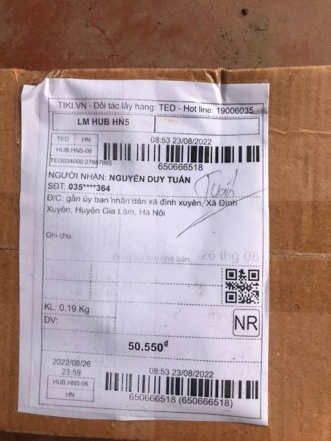 sai sản phẩm đơn hàng