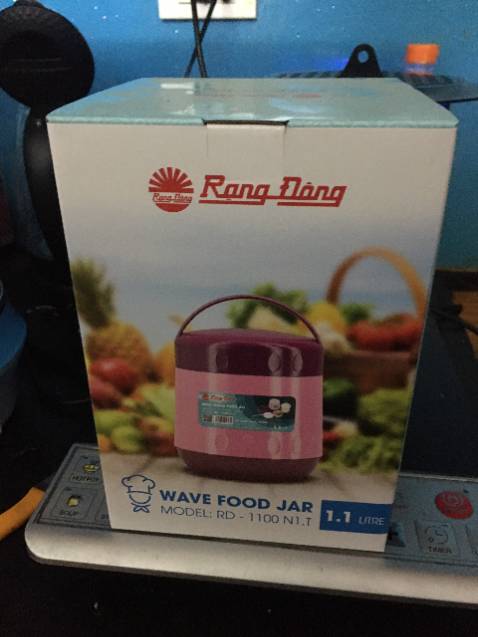 Bình đẹp dễ thương, để cơm từ sáng đến trưa vẫn ấm.