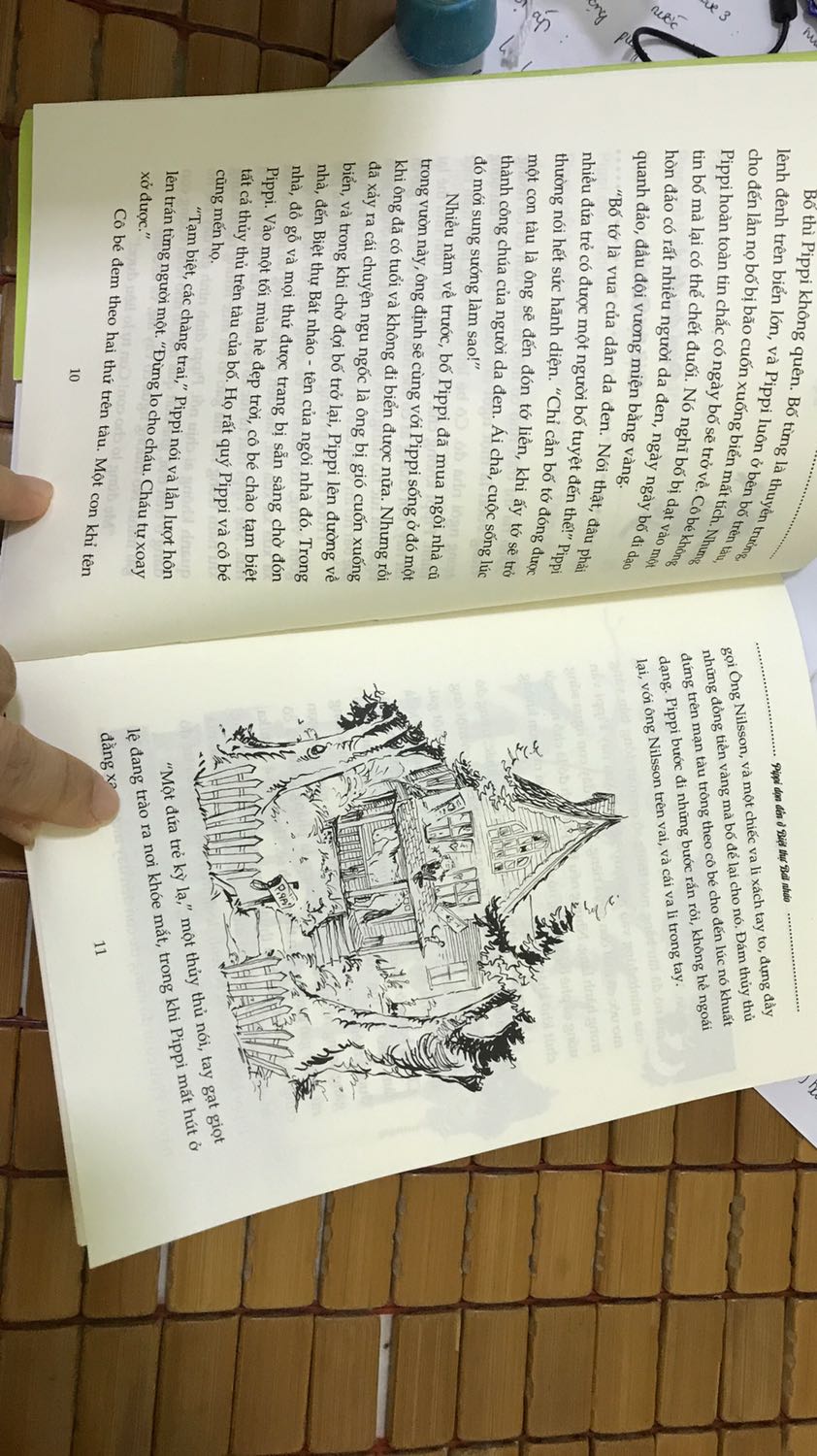 Mỗi tối đều đọc cho bé, 2 bạn nhà mình thik lắm, chỉ ước được là Thomas và Annika để làm bạn với Pippi. Câu chuyện xây dựng tình bạn thật tuyệt vời của 3 bạn nhỏ. Pippi Tất dài là cô bé 9 tuổi tuyệt vơi mà ai cũng muốn làm bạn. Cảm ơn tac giả Astrid Linggren đã đem những nhân vật tuyệt vời cho các bạn nhỏ.