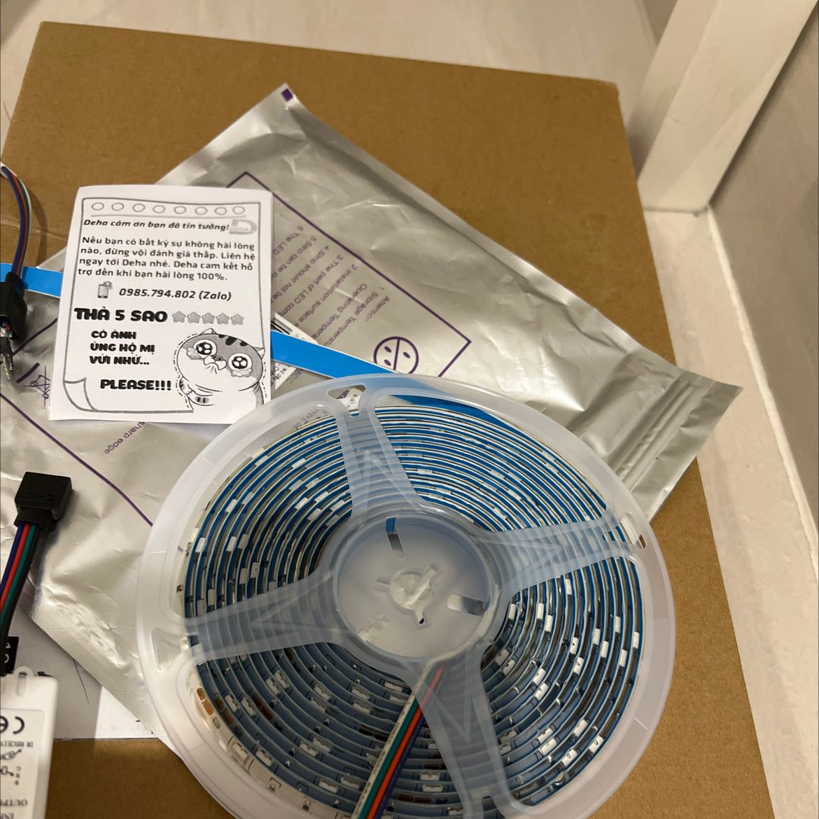 Lần này mua lại loại chống nước có vẻ đảm bảo hơn, đèn đã sáng mn ạ 🥹 . tks shop