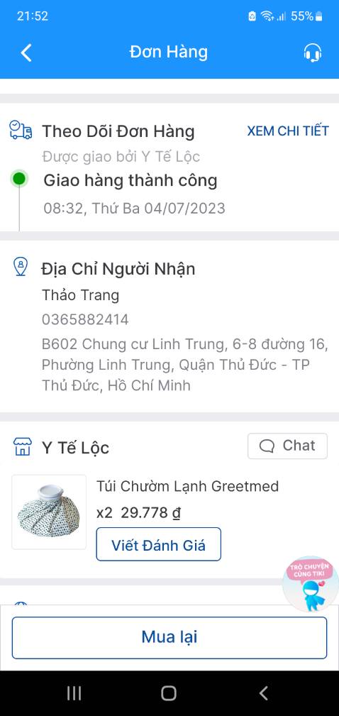 Ban đầu mình đặt hàng 2 túi chườm lạnh này, shop giao trễ và giao thành 2 túi chườm nóng. Mình ₫ã yêu cầu đổi hàng (vì số lượng 2sp cùng 1 đơn nên mình ko rõ việc phải chọn số lượng sp đổi trả là 2 khi thao tác trên app, nhưng mình trả đủ 2 túi chườm nóng), shop nhận hàng và tạo lại đơn mới chỉ 1 sp. Rất ko hài lòng về cách xử lý đơn của shop này.