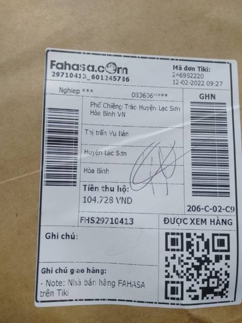 Đã nhận hàng. Giao hàng nhanh, đúng chủng loại.Định cho 5 sao. Nhưng có 1 số cái k hài lòng:
1. Gói hàng có dấu hiệu bóc xé, qua sử dụng.
2. Tổng đơn hàng 105k, nhưng nhân viên giao hàng thu 145k.