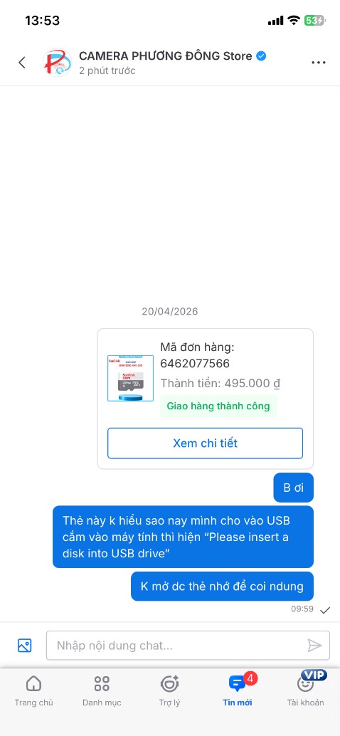 Thẻ không hoạt động. Liên hệ shop cũng không được trả lời.