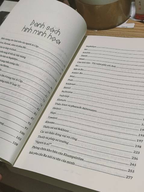 Điều đầu tiên thu hút mình là bìa sách tiếp đến là nội dung. Mặc dù tựa sách là "Thần thoại Ai Cập" nhưng mở đầu tác giả không đề cập ngay mà đi từng phần của quá trình hình thành nên thần thoại bao gồm cả tư tưởng tôn giáo, lối sống, sinh hoạt, văn hoá đã hình thành và ảnh hưởng đến thần thoại như thế nào. Nội dung bên trong hàm chứa rất nhiều nội dung có giá trị khác nữa không chỉ riêng các câu chuyện về những vị thần Ai Cập được thờ phụng thôi không. Mình cảm thấy sách bổ ích, có giá trị tham khảo nữa.