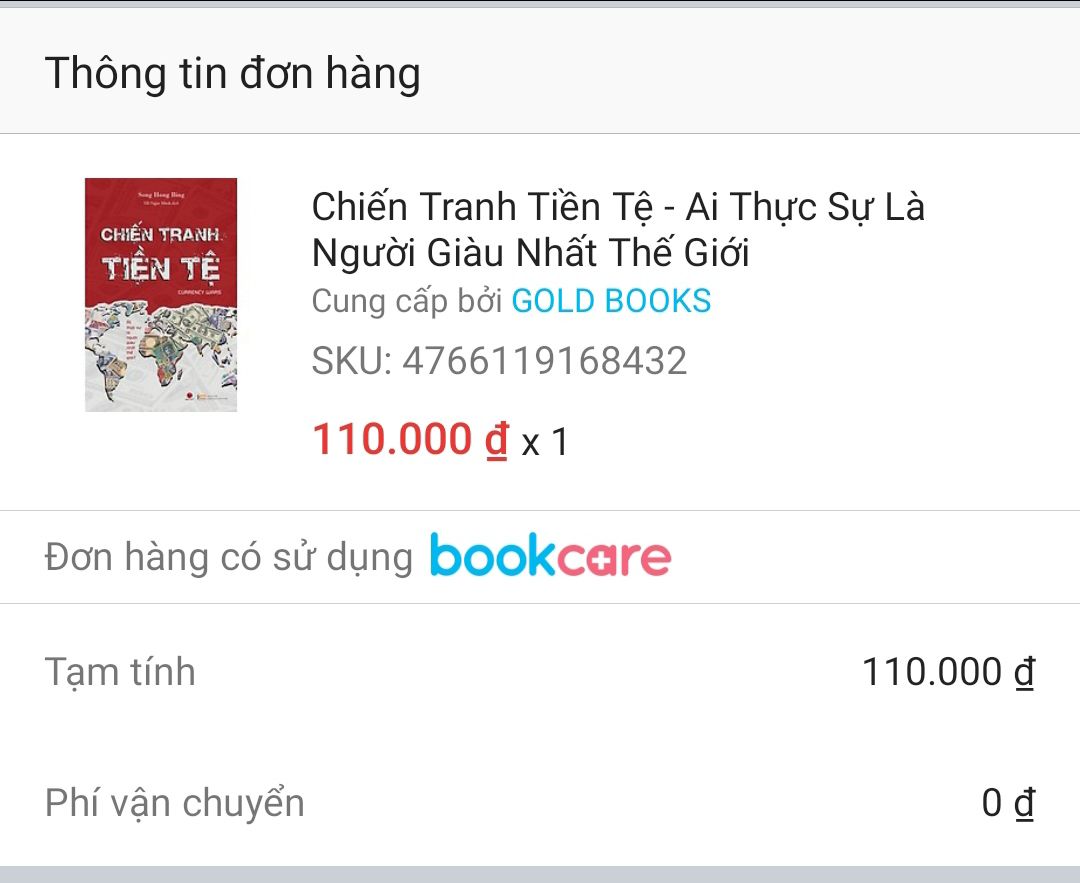 2 lần đặt sách liên tiếp thì 2 lần phát bực với dịch vụ tiki.  Ngày 16/4 nhận cuốn Sapiens không được bookcare, gọi tổng đài thì báo là sản phẩm này không được bookcare, nhưng xem review thấy các bạn khác vẫn có???  Hôm nay lại tiếp tục tin tưởng tiki, nhưng mở ra thì thấy bực mình đỉnh điểm. Bookcare là cuốn sách và miếng nhựa để rời, kiểu như: này,  tự mà bọc sách đi???. Đề nghị Tiki kiểm soát lại chất lượng dịch vụ của mình. 2 lần liên tiếp bị lỗi bookcare khiến mình rất khó chịu. Mình mua sách yêu cầu bookcare,  vì sách với mình không chỉ đọc 1 lần mà còn lưu trữ lâu dài cho tủ sách của mình.