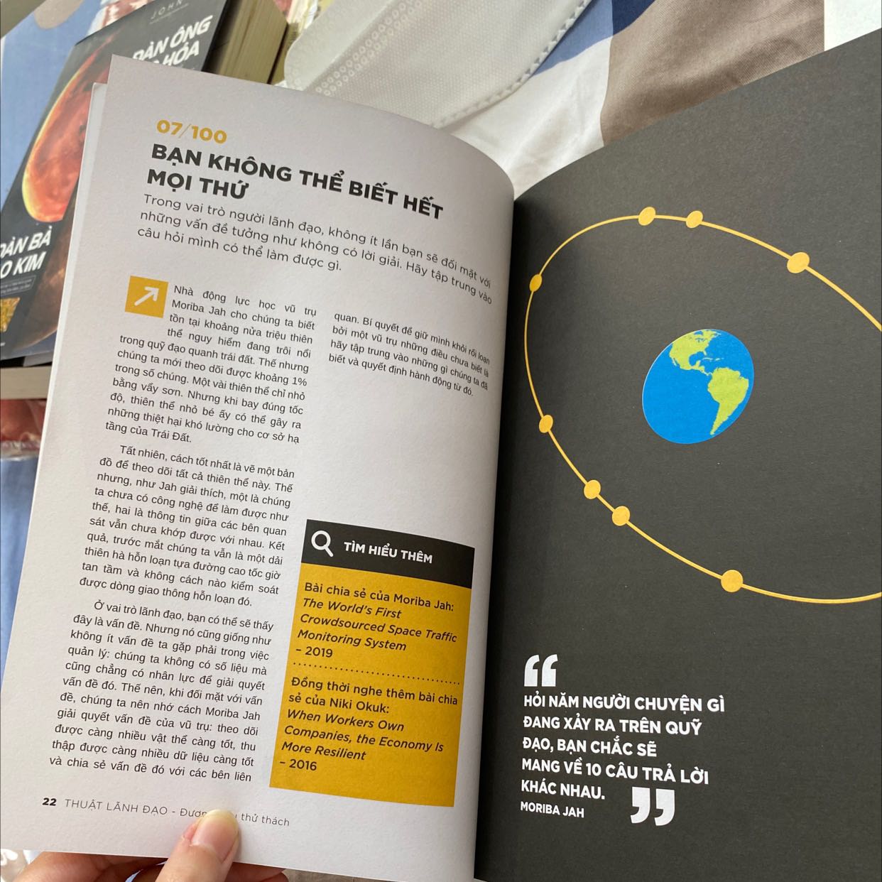 Một quyển sách cũng khá đáng để mua. Về nội dung thì khái quát các bài Ted Talk của những diễn giả, rồi sau đó có khung ghi tên bài nói để nghe thêm. Trình bày đẹp mắt, thu hút, giấy đẹp.