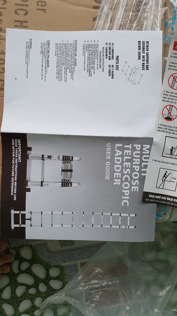 Thang cao rất chắc chắn, gia công chất lượng, độ bền thì để xài 1 thời gian xem thế nào. Nói chung hài lòng với sản phẩm