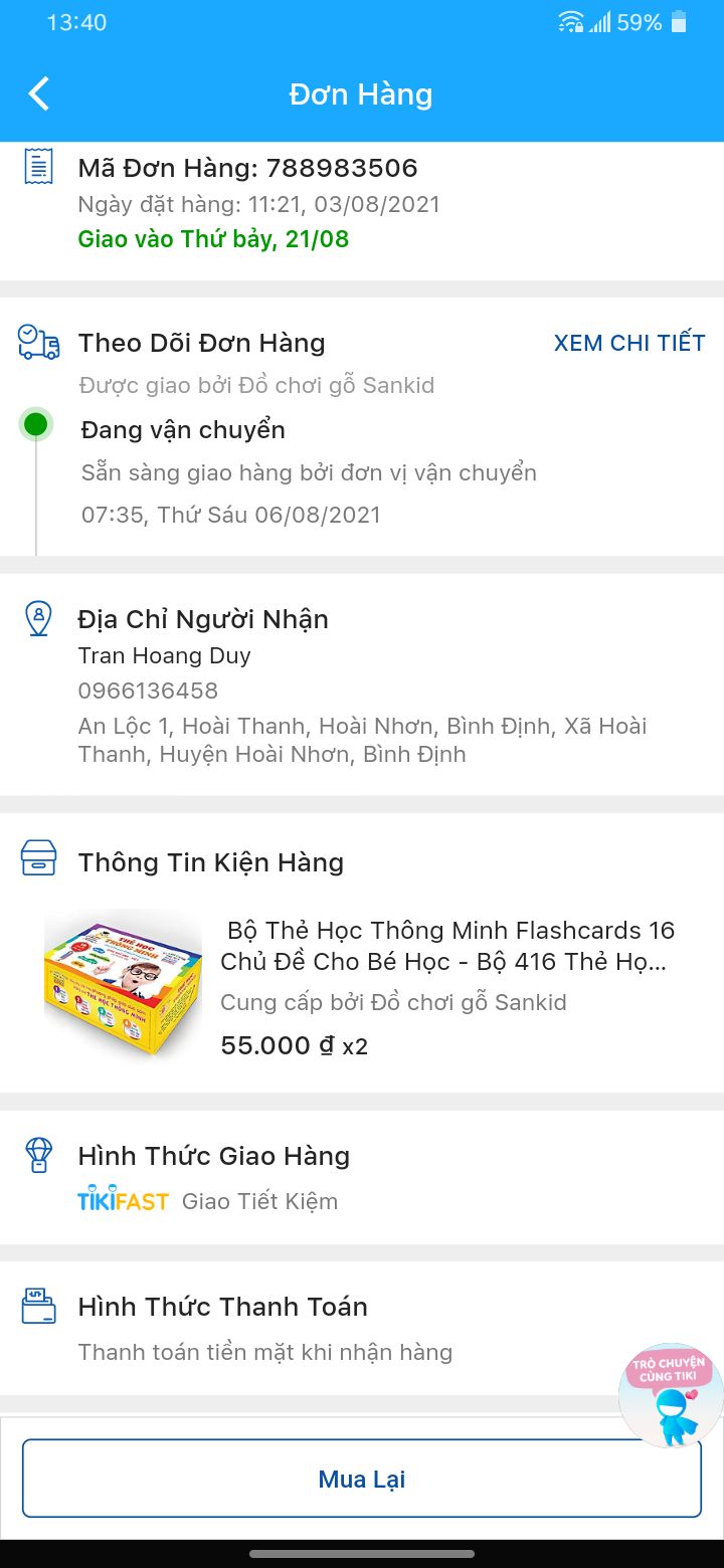 Shop phản hồi giúp nhé. Mình đặt 2 bộ, tính tiền 2 bộ, nhưng shop gửi có 1 bộ. Nhắn tin cho shop 1 ngày rồi mà shop không phản hồi lại. Món hàng tuy bé nhưng sự uy tín của shop thì không có. Không đáng nhé shop.