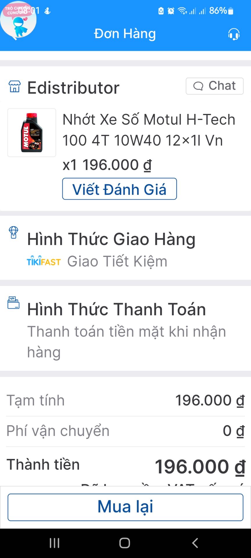 Mình mua cho con trai thay dầu xe, thấy anh cu có vẻ mê loại dầu này. Đã đặt loại này mấy lần rồi. Chắc có vẻ tốt. Lúc mua giá chưa khuyến mại nên không rẻ bằng bây giờ.