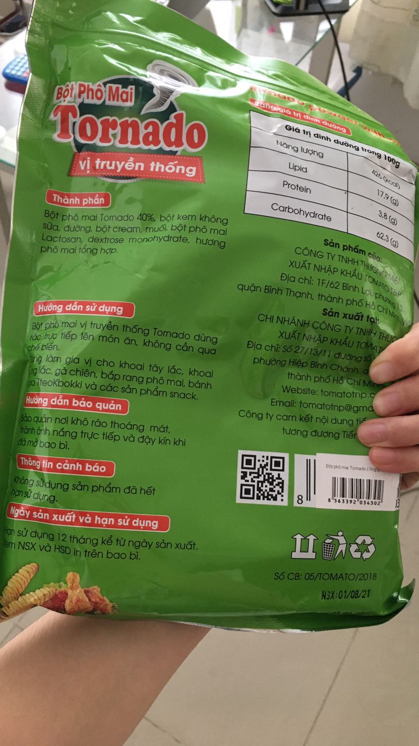Đóng gói hàng rất kỹ, vừa hết giãn cách giao ngay. Bịch to khủng bố mình mua cho nhà ăn ko bik có hết nổi ko