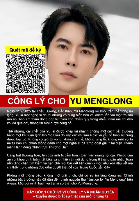 Tôi rất thích Vu Mông Lung. Tôi đã ký pentiton. Bạn ký chưa? Vấn đề nhân quyền có làm banj quan tâm không?
🔥🔥🔥#JusticeForYuMenglong🔥🔥🔥