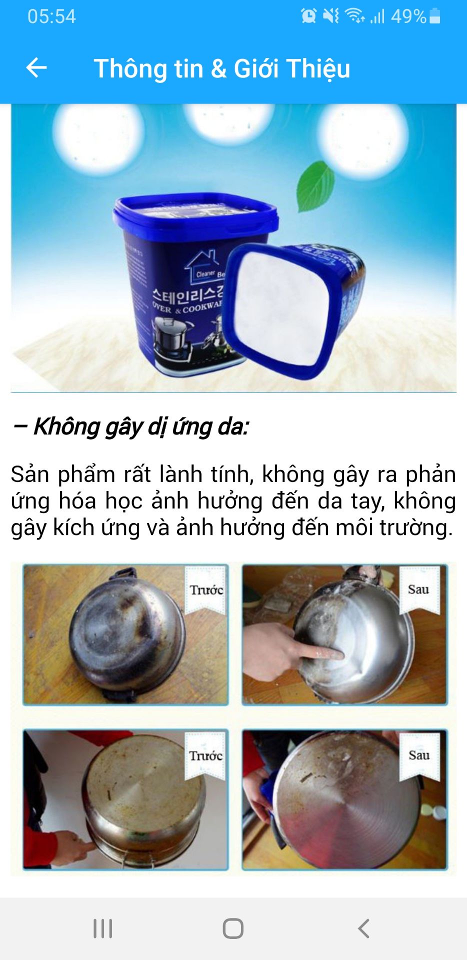Cám ơn tiki giao hàng nhanh. Còn về sản phẩm thì đừng tin vào quảng cáo. Tôi mua về và rửa cái chảo chẳng khác gì lúc chưa chùi.