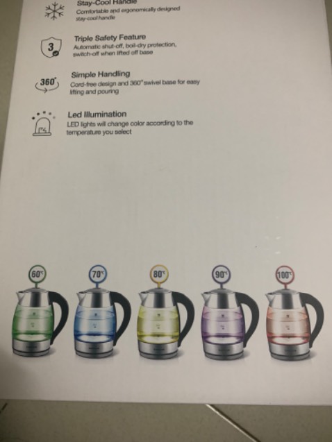 Đóng gói cẩn thận chắc chắn. Giao hàng nhanh. Nay mẫu mới đèn có nhiều màu cho biết nhiệt độ. Thanks shop.