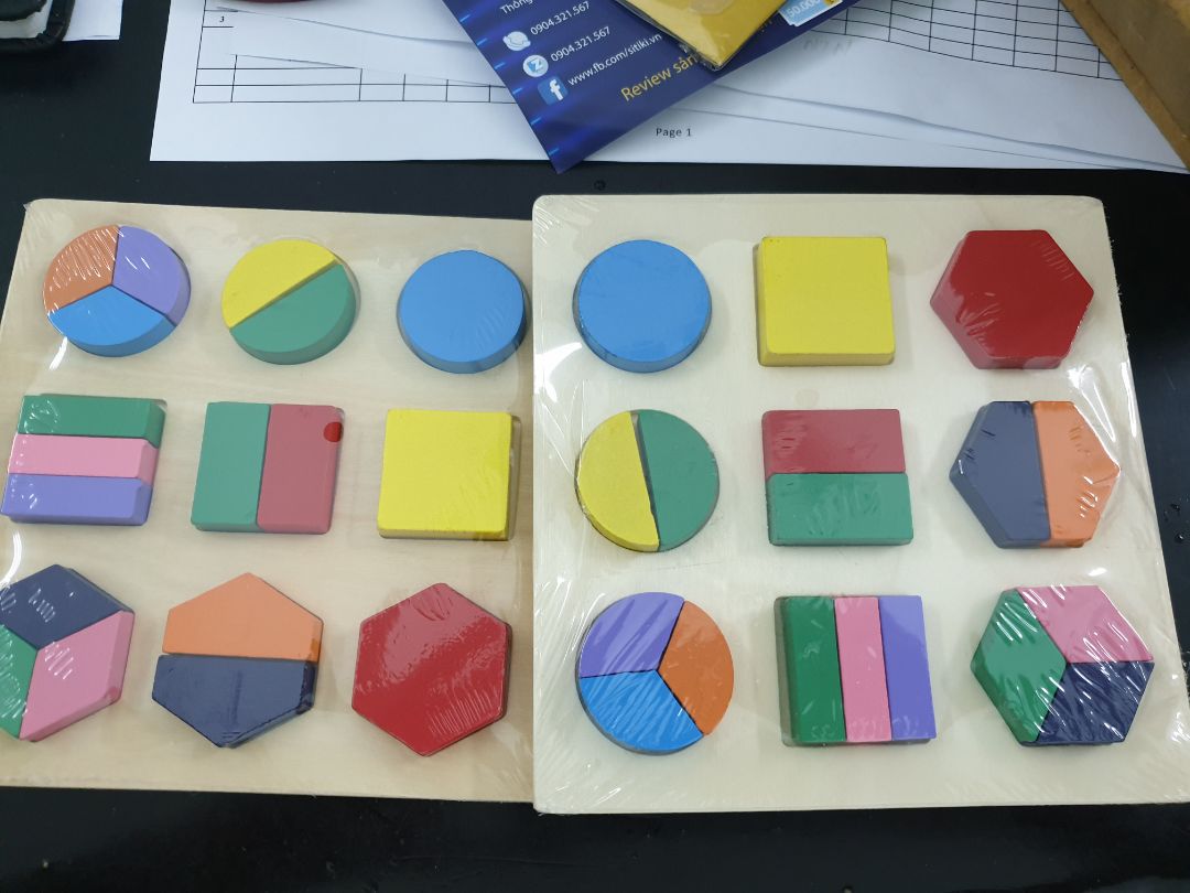đồ Chơi Gỗ Giao Cụ Montessori Combo 3 Bảng Lắp Ghep Hinh Khoi Totdeprehh1042 Tốt đẹp Rẻ Tiki
