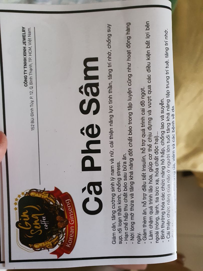 m đã uống đc 3 ngày rồi, uống theo hướng dẫn và kết hợp tập td nhưng chưa có thấy hiệu quả lắm
để chờ thêm 1 tuần xem sao
riêng mình thấy cà phê mùi sâm dễ uống có điều hơi ngọt