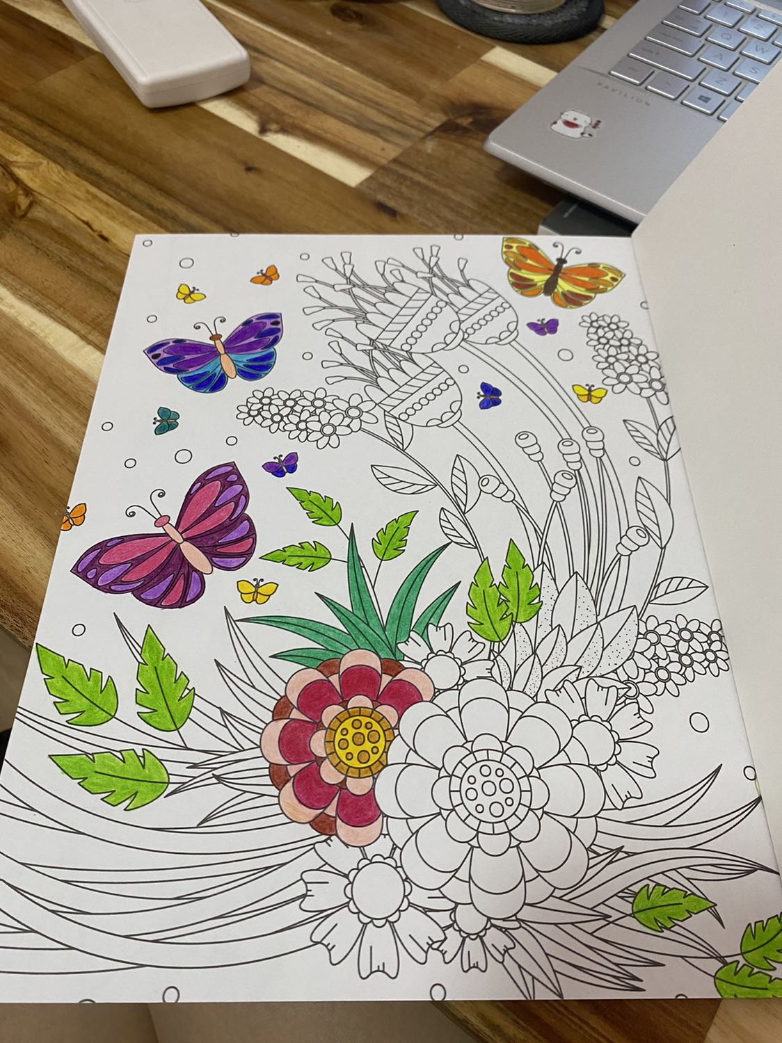 Giấy dày tô ko sợ hằn trang sau, hình ảnh xinh đẹp lắm ah, bìa đẹp. Tô xả stress tô muốn khùng luôn 😂