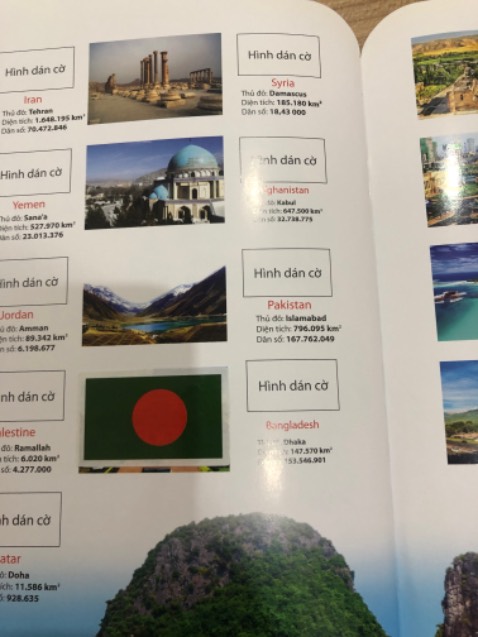 Ô dán lá cờ nhỏ mà hình dán thì bự, không biết dán vào đâu luôn.