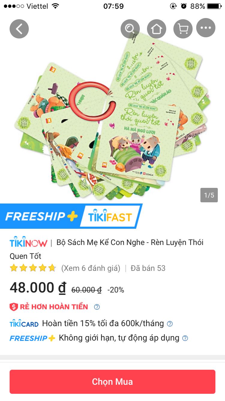 Câu chuyện ngắn gọn dễ hiểu, tranh chữ in rõ nét.