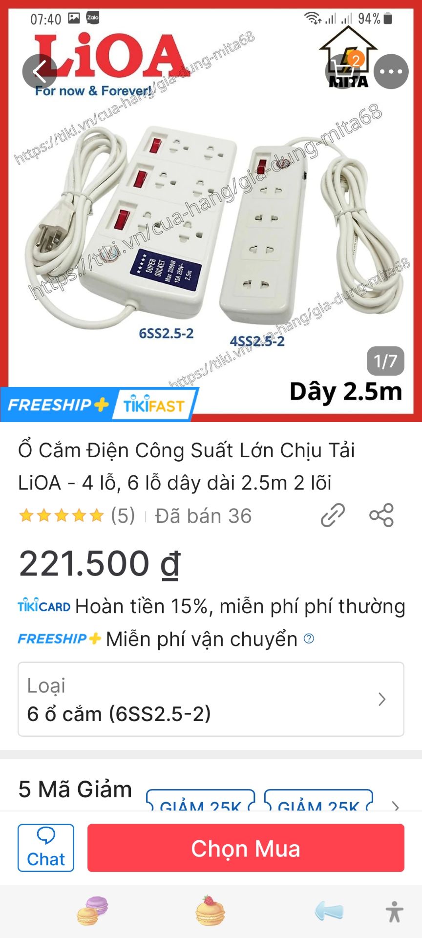 Tôi mua theo hình shop đăng là loại phích chân 3 chấu tại sao lại giao cho tôi phích 2 chấu. Tôi yêu cầu trả hàng