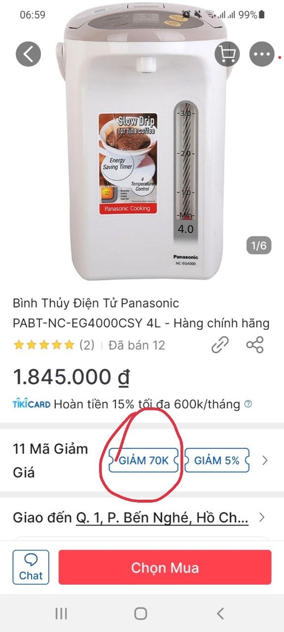 Tiki *** đảo khách hàng.
Đặt mua sản phẩm loại 4 lit, thanh toán xong, Tiki xác nhận đơn hàng kèm thêm / mã sản phẩm loại 2,2 lít
Giao hàng gói rất kỹ, khách tin tường không mở ra, về nhà mở ra, sản phẩm loại 2,2 lít.
Mọi người cẩn thận chú ý thông tin hàng trên xác nhận đơn hàng
Đừng để Tiki *** đảo nữa