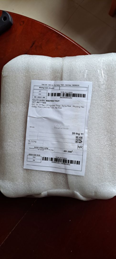 chưa giao đủ hàng,còn thiếu bột rửa chén