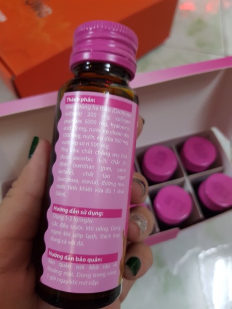 Shop Đóng gói kỹ, giao hàng nhanh, sp ngon dễ uống lắm. Đã mua của shop rùi, uống được 1 liệu trình thấy da dẻ sáng mịn thấy rõ luôn. Nhất định sẽ mua lại và giới thiệu bạn bè mua uống