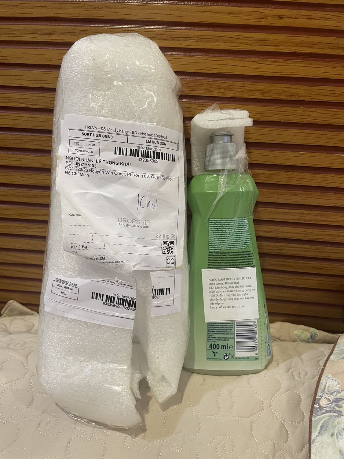 Đặt 1150ml, giao nhầm 400ml