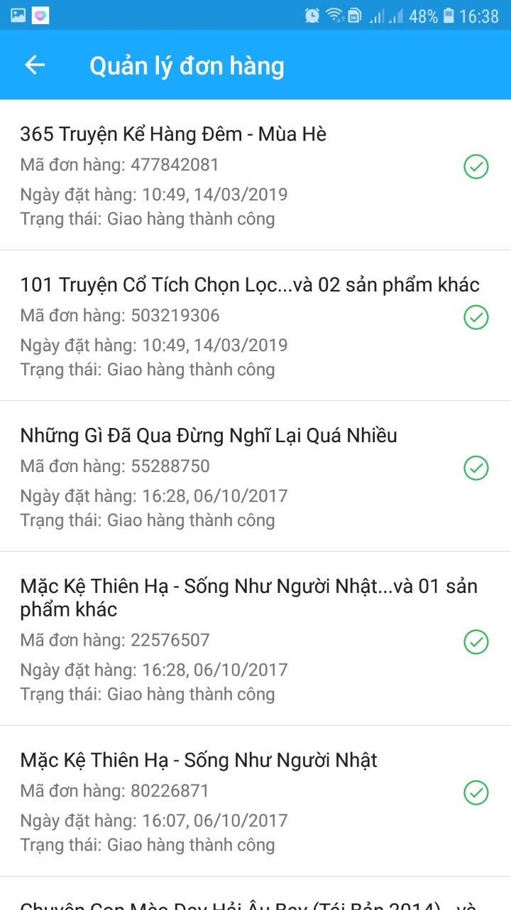 1,Giao hàng nhanh, đặt hàng chiều thứ 5, hẹn thứ 2 đến thứ 4 có hàng mà thứ 7 đã nhận được
2. Hộp đừng sách về bị móp méo nhưng k ảnh hưởng đến sách bên trong.
3. Chất lượng sách ok: sách mới, in đẹp, chất lượng giấy tốt. 
TRƯỚC NAY MUA SÁCH MÌNH LUÔN LỰA CHỌN TIKI, TIN TƯỞNG SÁCH CỦA TIKI LẮM,  MÌNH 3 NĂM TRỞ LẠI ĐÂY MÌNH MUA 1.5 triệu TIỀN SÁCH TRÊN TIKI RỒI. ỦNG HỘ SÁCH CỦA TIKI DÀI DÀI.
Mình chả được nhận cái gì từ tiki đâu, chỉ là con mọt sách, mình ít khi bl trên đây lắm,  mình viết đây để ai có ý định mua sách của tiki thì cứ tin tưởng nhé.
lần này mình mua 4 quyển - cả 4 quyển đều ưng ý luôn, mình có hình ở dưới đó, nhưng chỉ để lại bl ở quyển này thôi. viết hết cả 4 quyển thì mệt lắm.
chúc các bạn mua hàng được vừa ý nhé.