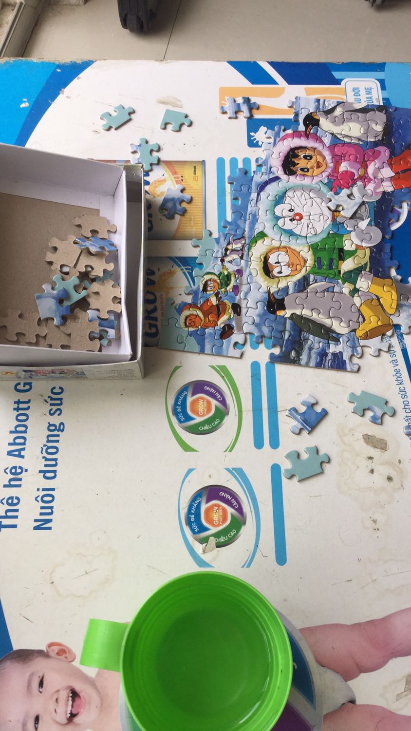 Chỉ 30k , mà mỗi ngay nó ngoi xếp suot 1-2 tiếng... quá hời...chứ để xem tivi,ipad kg, rất ưng ý, hy vong shop ra thêm nhieu mẫu hinh doremon, tầm này 108 mảnh là quá Ok,