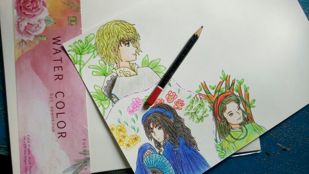 giấy tô không bị rợp,  mới tô màu chì thôi chứ chưa thử màu nước