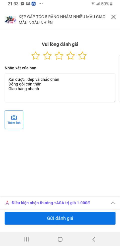Xài được , đẹp và chắc chắn
Đóng gói cẩn thận
Giao hàng nhanh Xài được , đẹp và chắc chắn
Đóng gói cẩn thận
Giao hàng nhanh