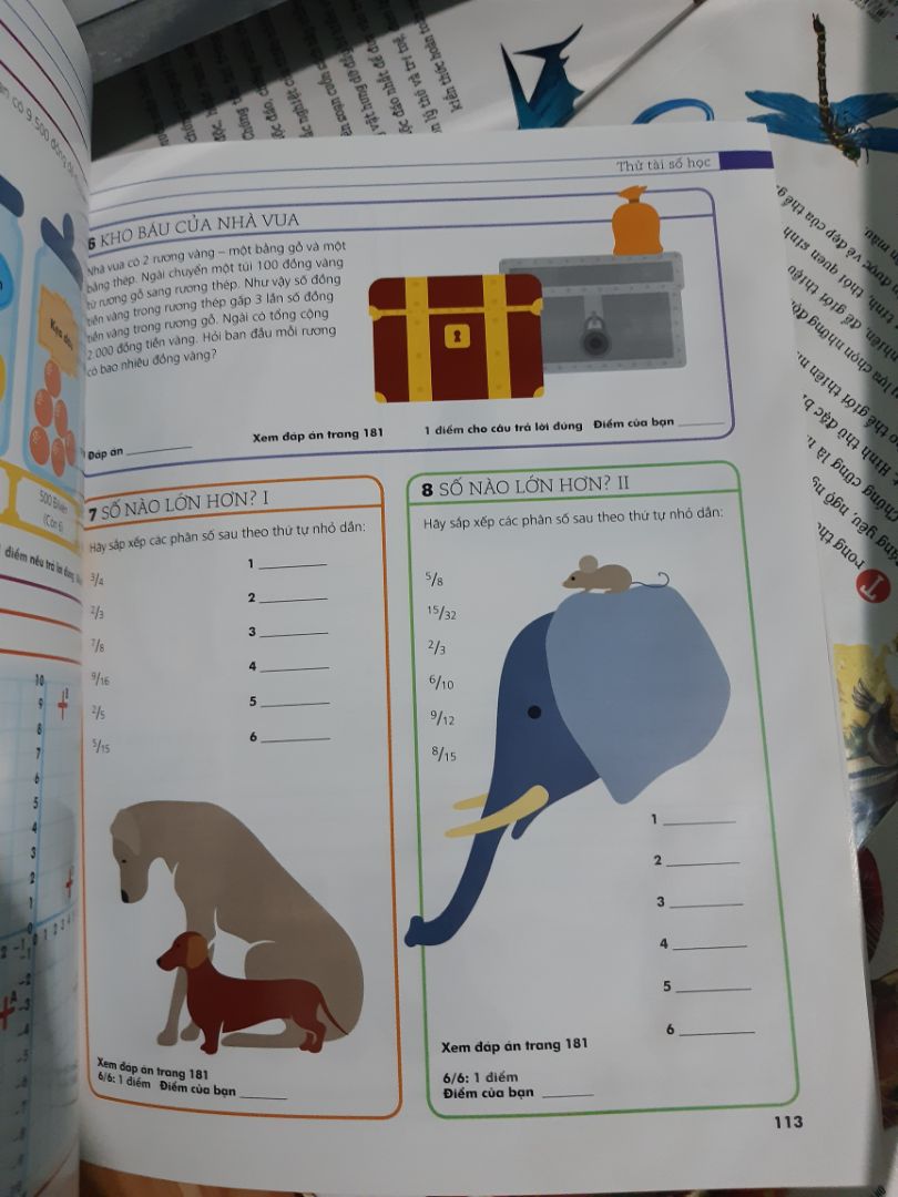 màu sắc đẹp, có nhiều bài tập hay để luyện trí lực