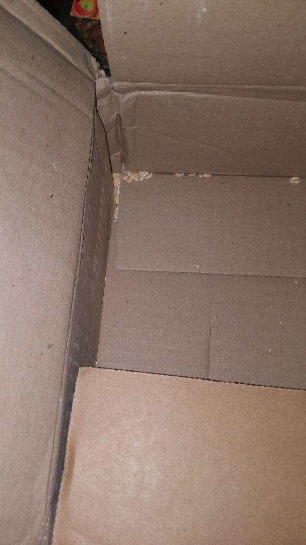 bao bì bị rách và đổ ra phía ngoài