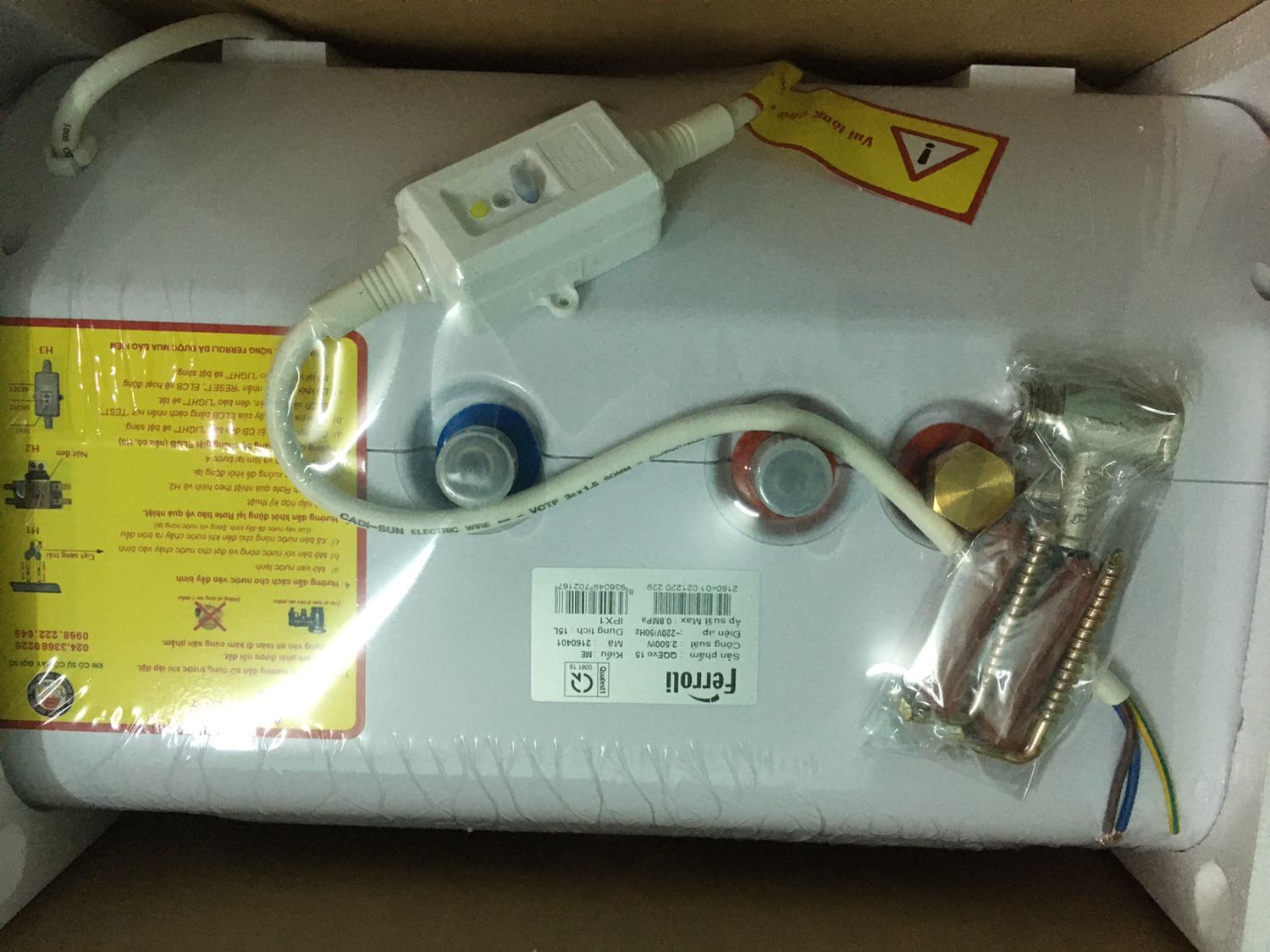 máy đầy đủ thông tin phiếu bảo hành đóng gói và giao hàng cẩn thận