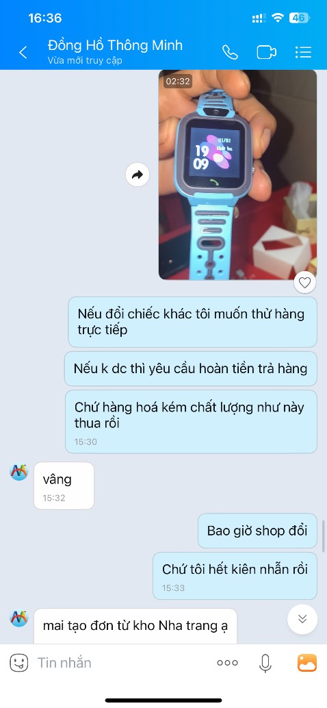 Sản phẩm giao lần đầu lỗi, xong kêu tôi đổi mẫu khác bù thêm tiền, sau đó giao hàng lỗi không nhận sóng cho tôi tiếp, rồi lại đổi cái khác... sau đó bên bán hàng bảo là hàng gửi về cửa hàng không bị lỗi mà tôi báo lỗi. Shop bán hàng kém chất lượng mà còn đỗ lỗi lại cho khách hàng, kêu hoàn tiền trả hàng thì lờ đi không đề cập đến. Mọi người né shop này ra nhé