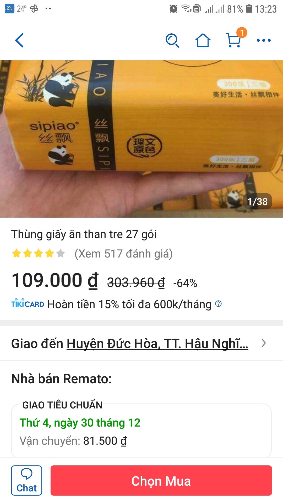 sp tốt, không bụi, chất lượng như quảng cáo. nhưng cjir không hài lòng ở chỗ khi đặt có phiếu hỗ trợ vận chuyển thì phí 88.500đ trừ hỗ trợ 50.000đ từ tiki vẫn còn 38.500đ. trong khi k hỗ trợ vận chuyển thì phí chỉ 22.000đ. vậy đâu vần hỗ trợ để mắc hơn nhỉ?