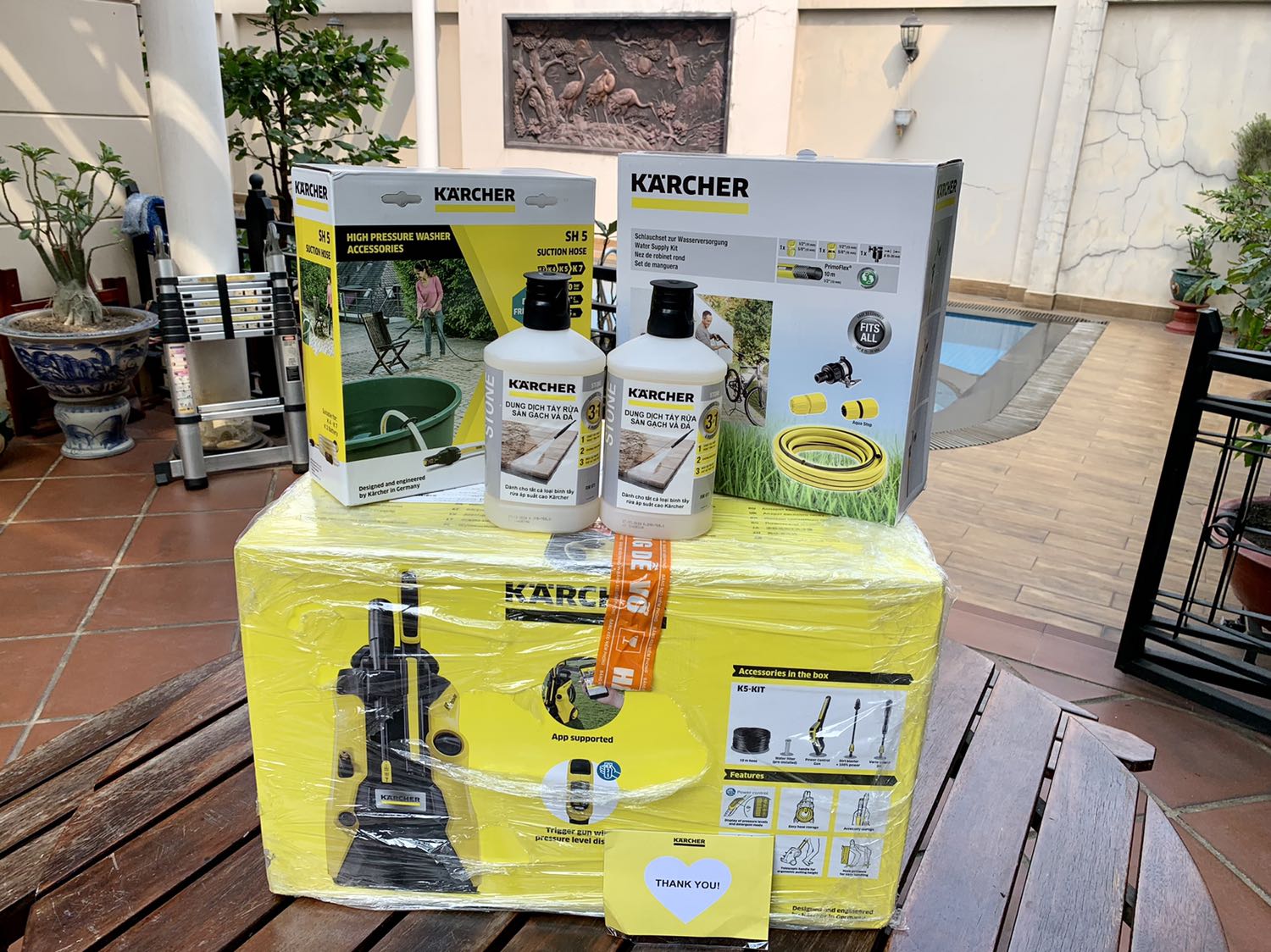 Hàng giao nguyên thùng, chất lượng tốt, Ống dày & có van 1 chiều tránh nước hồi về thùng chứa