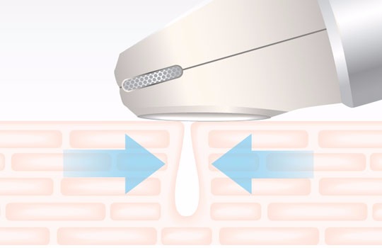 The cool head which chilled by around 5 degrees and make your pores tight.
Feel the professional health spa LED light photo head and care your pores at your home.
Manufactured by our Japanese factory in Nagano prefecture