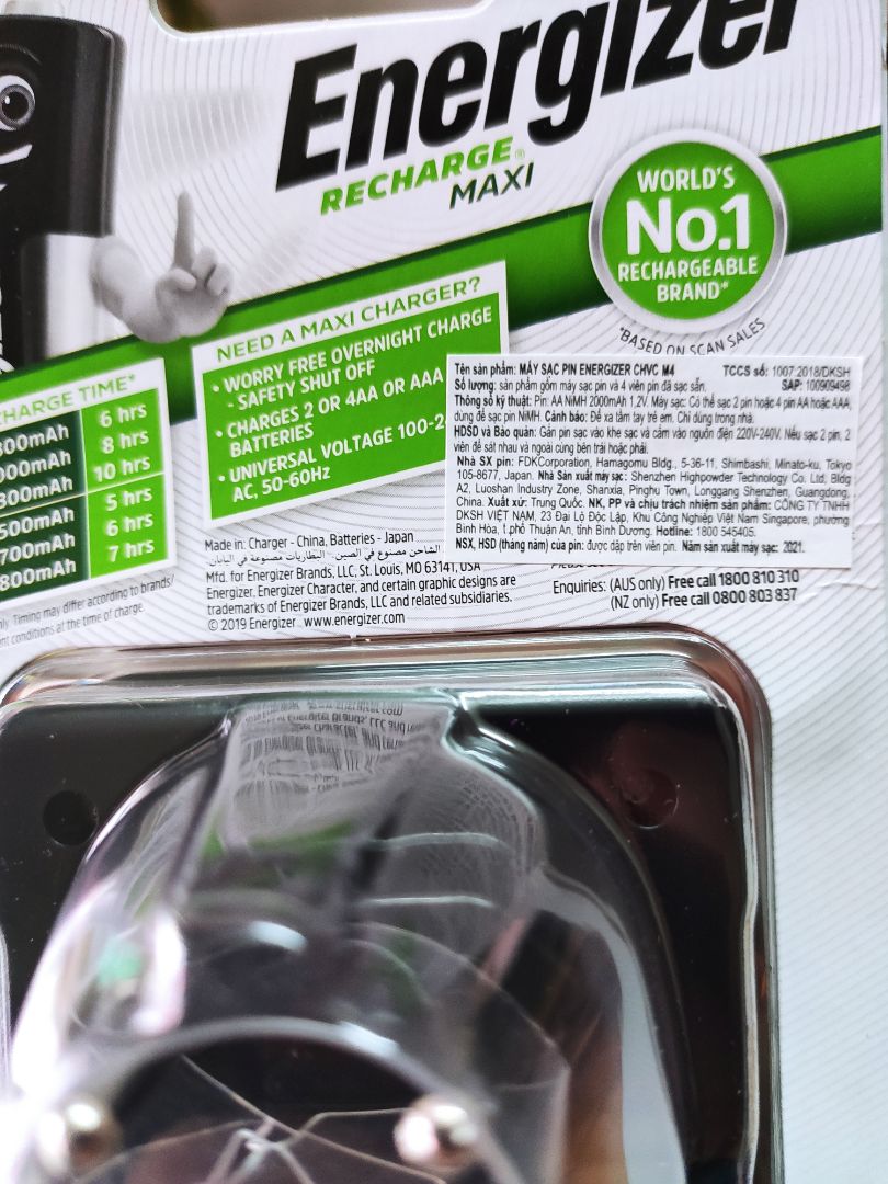 Sản phẩm tốt, lần đầu dùng sạc đầy mất tầm 4h. Sản phẩm đóng gói cũng ok mỗi hộp ngoài bị móp như hình thôi nhưng bên trong sản phẩm vẫn không sao. Pin thì phải dùng một thời gian rồi mới biết chất lượng thế nào nhưng hiện tại thì vẫn cho 5*. Pin 1.2V vẫn dùng bình thường cho đồ yêu cầu pin 1.5V cho những ai băn khoăn.